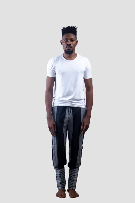 Ibile Pants (Aso Oke Pants) Navy Blue - Image 6
