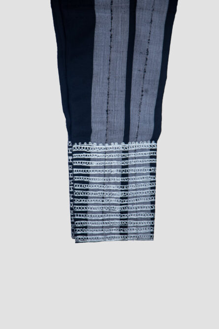 Ibile Pants (Aso Oke Pants) Navy Blue - Image 2